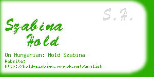szabina hold business card